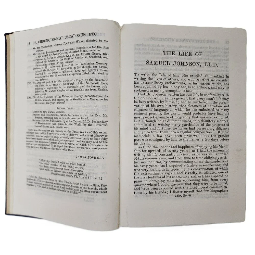Boswell's Life of Johnson Vol I 1709-1776 1924HC by James Boswell Esq